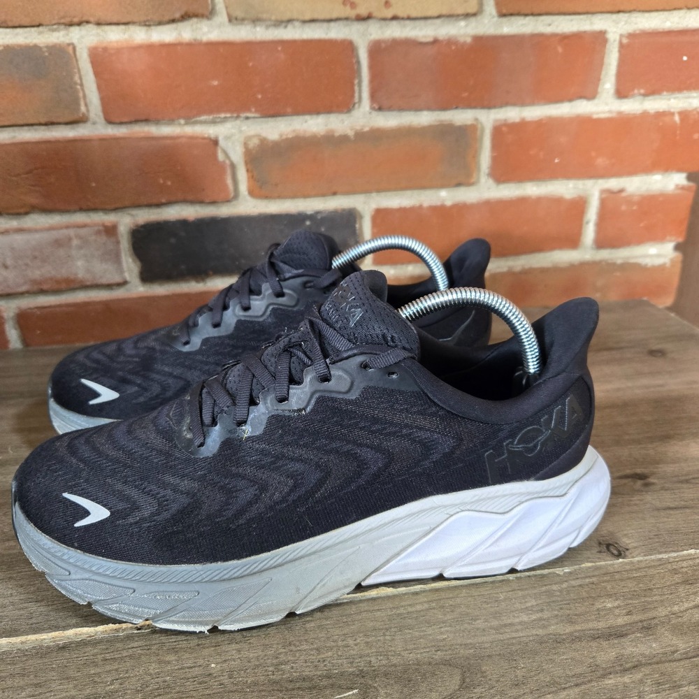 Hoka One One Arahi 6 Running Shoes Black Gray Mens Size 10 D Wide
